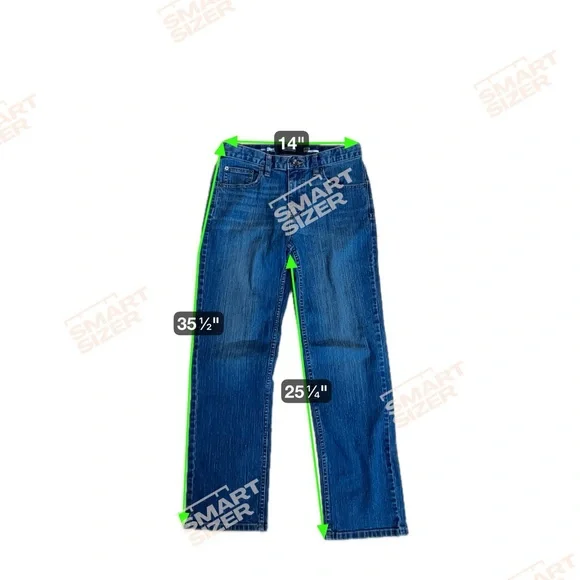Urban Pipeline Blue Denim Jeans Adjustable Size is Kids 16R Straight Leg Flex - Picture 5 of 6